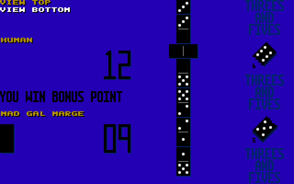 Threes n Fives atari screenshot